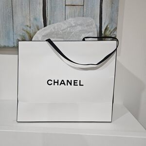 Chanel White Shopping Bag
